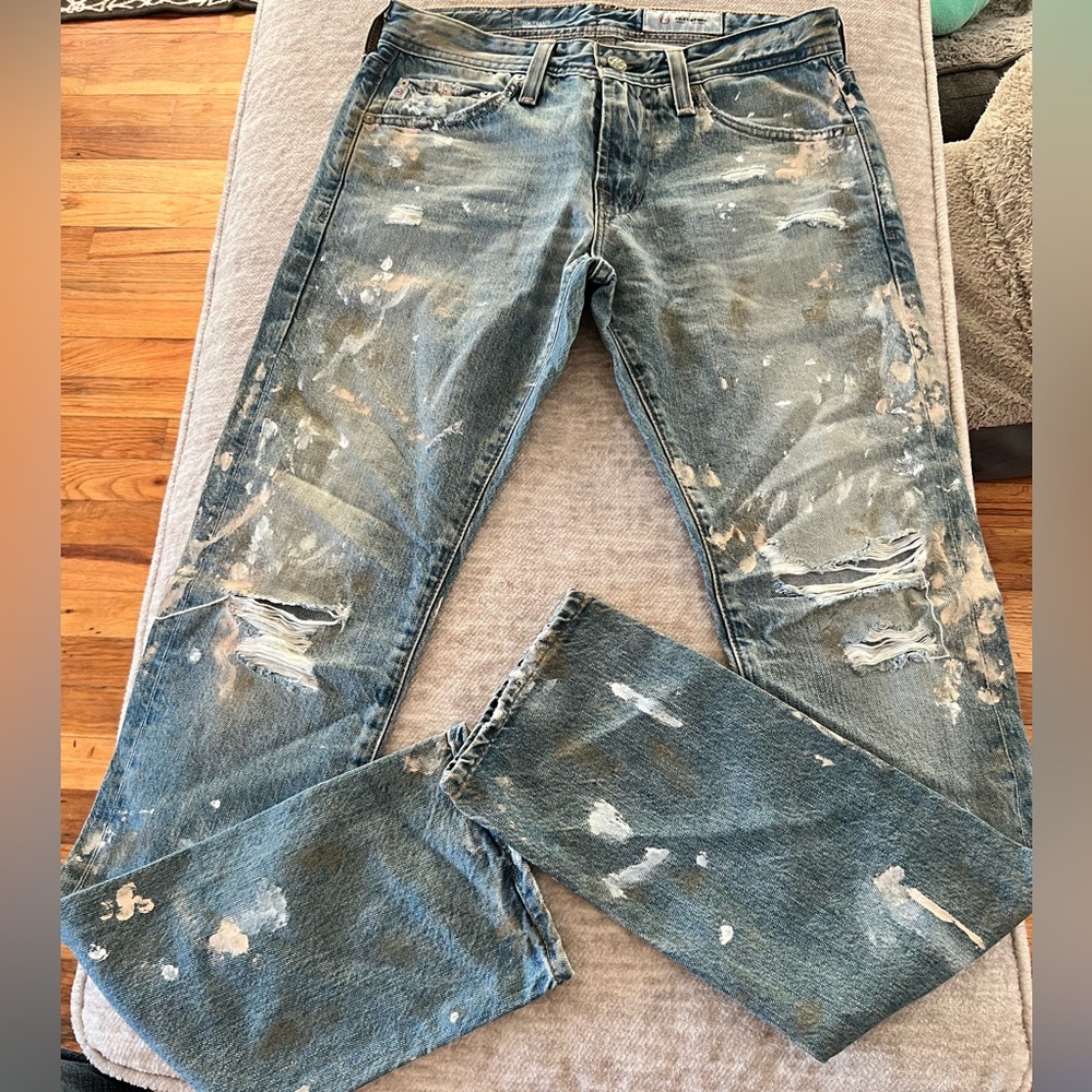 AG Adriano Goldschmied Relaxed Distressed Denim Jeans